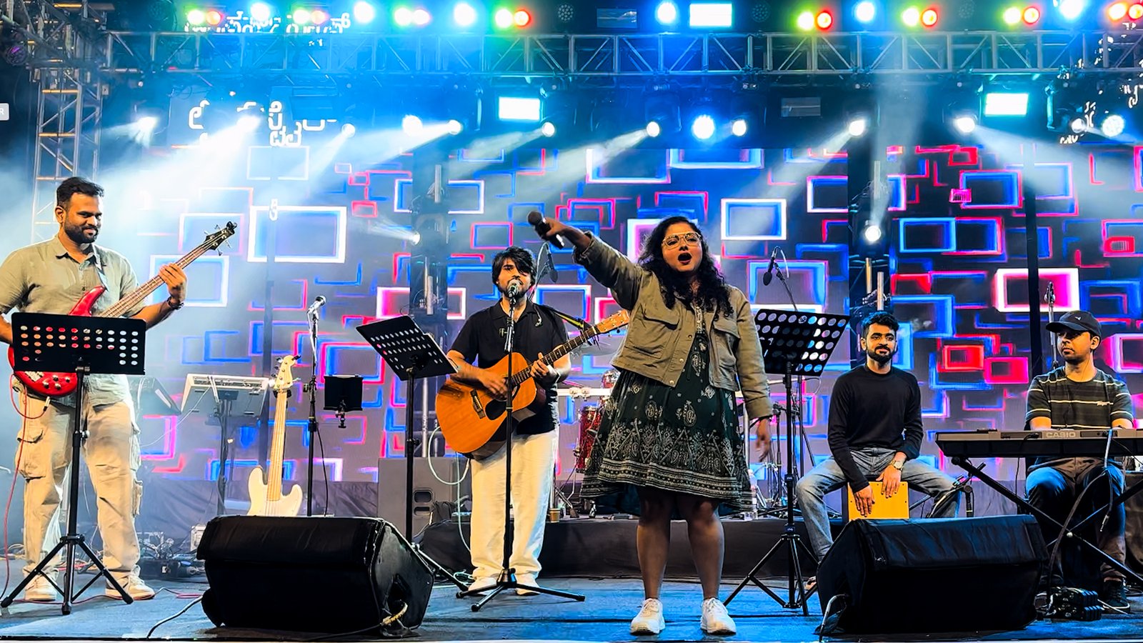 Crowd surfing moment